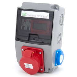 Rozdzielnica budowlana 2*GS 230V + 32A/4 + zabezpieczenia + certyfikowany licznik MID, 6NO22C01L/4