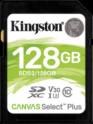 SDS2/128GB SDXC memory card, 128 GB, Canvas Select Plus