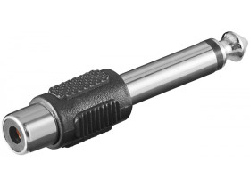 Adapter RCA na wtyk jack mono AUX 6,35 mm 1x wtyczka jack 6,35 mm...