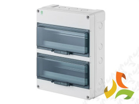 Rozdzielnica hermetyczna PV 1000V DC 2x12+2 natynkowa IP65 IK08 drzwi transparentne HERMETICA RN 2209-01 ELEKTRO-PLAST NASIELSK