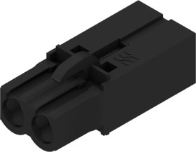 Socket header, 2 pole, pitch 5.08 mm, straight, black, 1711960000