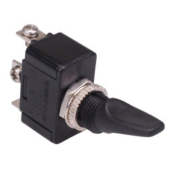 R13-416D2 Black Paddle On-Off-On 12mm Toggle Switch SPDT 6A 250VAC
