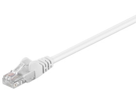 Kabel krosowy patchcord U/UTP kat.5e CCA biały 0,5m 68500