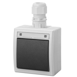 Łącznik pojedynczy/schodowy IP65 n/t 5001-65 szary Aquant 2K Elektro-Plast Nasielsk