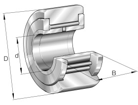 Rolka prowadząca, Rolka ścieżkowa typu trzpień, śr: 32mm, otwór: 12mm