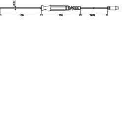 Greisinger GTF 401 1/10DIN Temperature Sensor Pt100 -50 to &#x2B;400 Deg