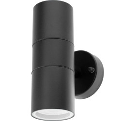 Kinkiet Ogrodowy Lampa Ścienna Elewacyjna góra dół LED GU10 IP44 ZINNIA Czarna Lumiled