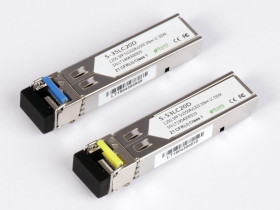 Option S-3553LC20D, WDM, 1.25Gbps, SM LC, 20km, TX1310/1550, DDM, para, Industrial