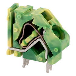 WAGO 745-857/006-000 1 Pole 10mm 76A 45&#xB0; Stackable PCB Terminal Block Gr-yellow