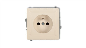 Deco Gniazdo Pojedyncze Z/U 2P+Z Beżowy 1Dgp-1Zp