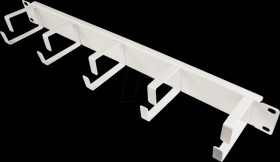 GC-N0156 19" cable management panel, 5 brackets, 1RU, white
