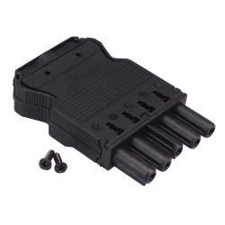 5 Pole Female Lighting Connector 16A 600V
