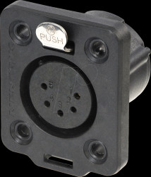 NC5FDX-TOP XLR-Chassis connector female 5-pole TOP