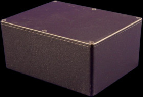 Aluminum die cast enclosure, (L x W x H) 165 x 128 x 72 mm, black (RAL 9005), IP54, 1550LBK