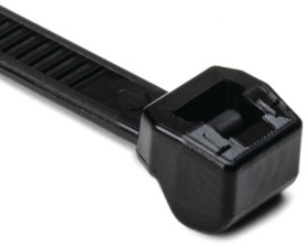 Cable tie, PA, (L x W) 245 x 4.6 mm, bundle-Ø 1.6 to 66 mm, white, -40 to 85 °C, 118-00081