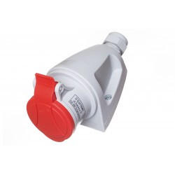 Gniazdo siłowe stałe MINI 4P 16A 400V czerwone GSM 16/4