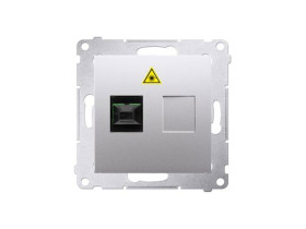 SIMON 54 Gniazdo światłowodowe / optyczne pojedyncze SC/APC (moduł) srebrny mat DGS1.01/43 KONTAKT SIMON