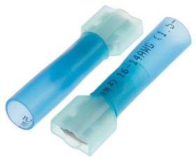 Konektor płaski Żeński 6.35 x 0.8mm 1,5 → 2,5 mm², 16 → 14 AWG długość 36.5mm Izolacja: Izolowane Cyna