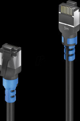 FI-PC110-030 Patch cable, Cat.6a, S/FTP, black, 3 m