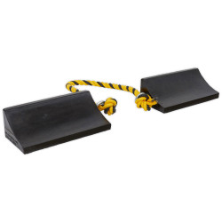 Sealey WC16 Rubber Wheel Chocks Heavy-Duty - Pair