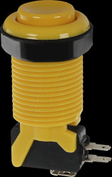 BUTTON-YELLOW Arcade Button with micro switch, yellow