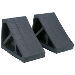 Sealey WC02 Rubber Wheel Chocks 6.6kg - Pair