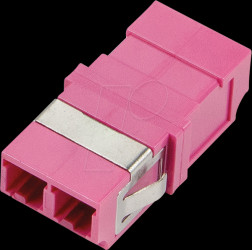 62155D-K-EV FO adapter, LC / LC duplex, OM4, eric violet