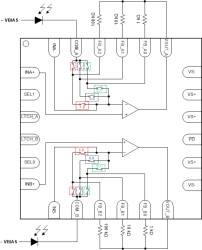 Enhanced product, dual-channel, 900-MHz, 2.2-nV/√Hz, programmable gain transimpedance amplifier