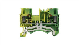 Złączka Szynowa Przelotowa Zaciskowa Żółto-Zielona Pe 1,5Mm2 1P Ul