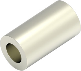 Butt connector, uninsulated, 1.25-2.0 mm², AWG 16 to 14, silver, 7.65 mm, 323794