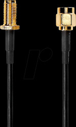CSGL02010BK20 Antenna cable, SMA plug / SMA socket, 2 m