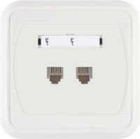 Gniazdo telefoniczne podwójne 2xRJ11, 4-stykowe