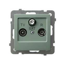 AS Gniazdo RTV-SAT końcowe zielony mat GPA-GS/m/84