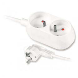 Przedłużacz 2‑gniazda z/u 16A 3m /OMY 3x1/ biały PS-270/1,5/3,0