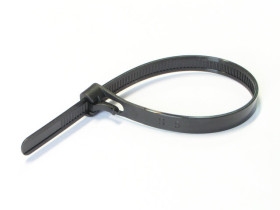 Opaska zaciskowa rozłączna 200x7.5mm czarna (100szt.)
