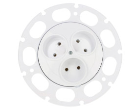 Gniazdo p/t trzykrotne b/u z nawijakiem PT-35 AS