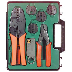 Zestaw końcówek zaciskowych typ: Zestaw zacisków i taśm L-Com 5 tłoczników sześciokątnych