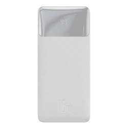 POWERBANK BASEUS 30000mAh 15W 2xUSB-A, USB-C, Biały PPBD050202