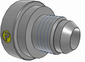 Złączka hydrauliczna, Złacze A: UNF 1 1/16-12 żeńskie, Złacze B: UNF 9/16-18 żeńskie