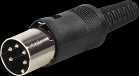 DIN connector, 5-pin, 240° horseshoe-shaped