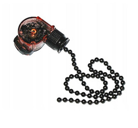 3A 250V Table Lamp Chain Switch, Black