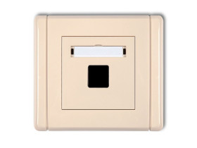 FLEXI Gniazdo multimedialne pojedyncze bez modułu (standard Keystone) beżowy 1FGM-1P KARLIK