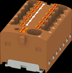 1046964 PTFIX distribution block, 4/12x1.5, brown