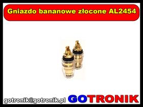 Gniazdo bananowe złocone AL2454 czarne