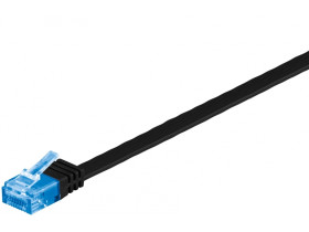CAT 6a kabel krosowy płaski,U/UTP, Czarny