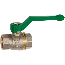 Drinking water ball valve, L 80 mm, 40 bar, brass, nickel-plated, for pipe systems, 133166