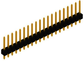 Pin header, 20 pole, pitch 2.54 mm, straight, black, 10048327