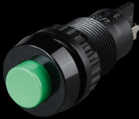 1.10.102.001/0507 Button, NO, 250 V, 2 A, Ø 16.2 mm, green