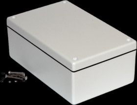 ABS enclosure, (L x W x H) 168 x 107 x 53 mm, light gray (RAL 7035), IP65, 1594EWGY