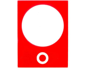 Tabliczka opisowa czerwona prostokątna 30x40mm WY ZB2BY2931